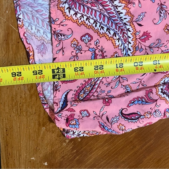 Talbots Pink Paisley Top Size XLP Boho Mature Dainty Feminine Springy Office - Picture 9 of 9